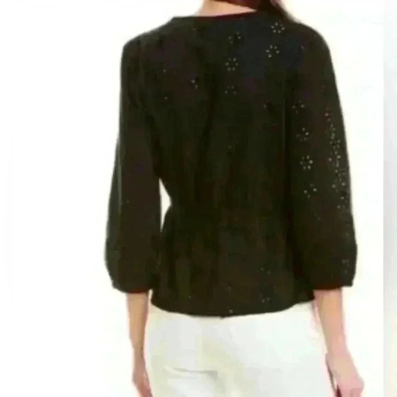 MADEWELL eyelet wrap around blouse - Picture 2 of 7